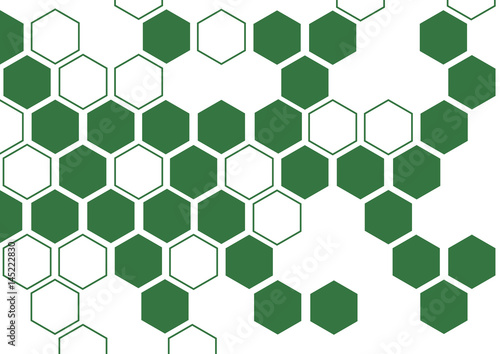 Illustration of hexagon pattern is abstract pattern arranged of hexagon from shape of beehive and honeycomb