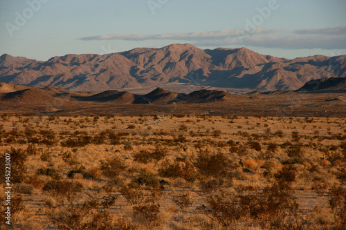 Arid landscape in the Mojave desert near Twentynine Palms, California, USA