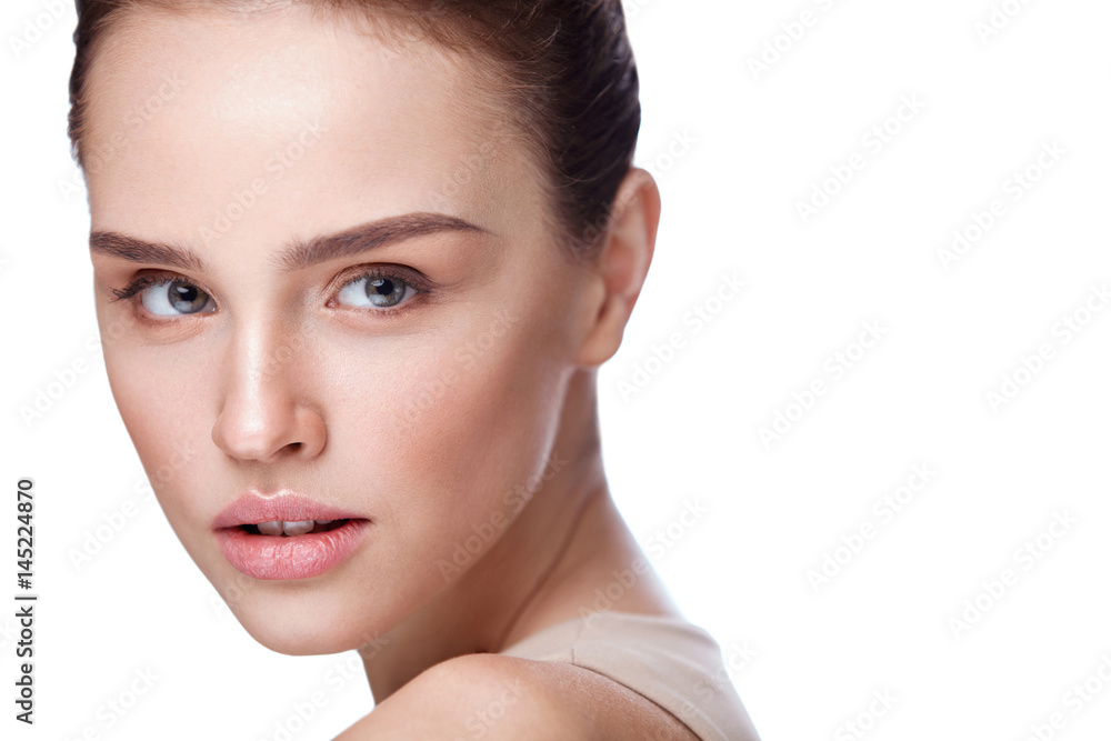 Beauty. Young Female Model With Soft Skin And Natural Makeup Beauty. Young Female Model With Soft Skin And Natural Makeup