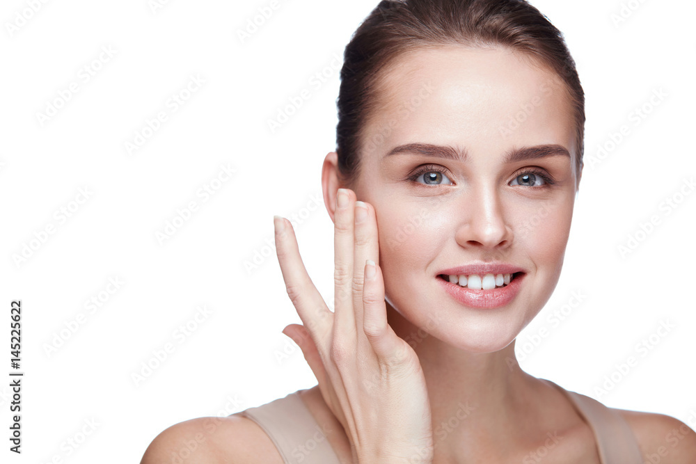 Beauty Makeup. Beautiful Girl With Soft Skin And Makeup On Face Beauty Makeup. Beautiful Girl With Soft Skin And Makeup On Face