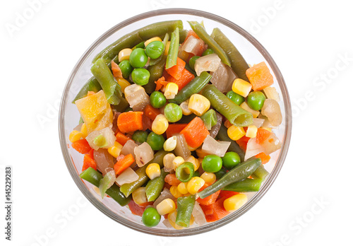 Healthy food fresh vegetable salad closeup 