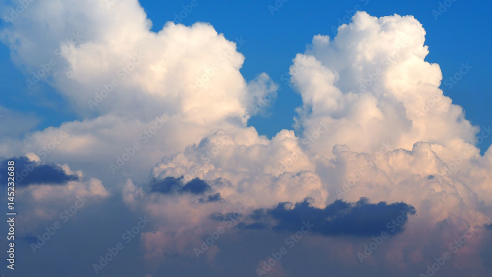 Blue sky and white clouds and landscape of city. Blue sky and white clouds and landscape of city.