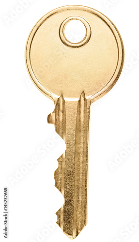 golden key isolated on white