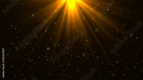 Lens Flare light over Black Background. Easy to add overlay or screen filter over photos	