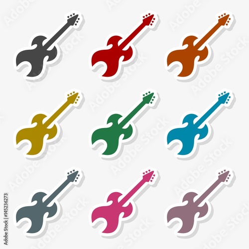 Guitar Silhouette icon - Illustration