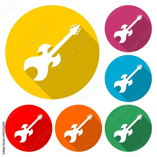 Guitar Silhouette icon - Illustration