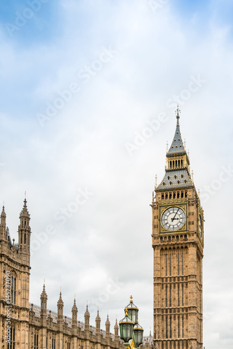 Traditional view of Big Ben in London  United Kingdom