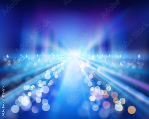 Traffic moving on the road. Vector illustration.