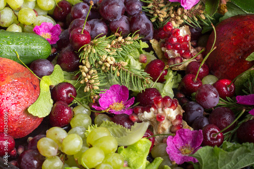 composition from vegetables and fruit