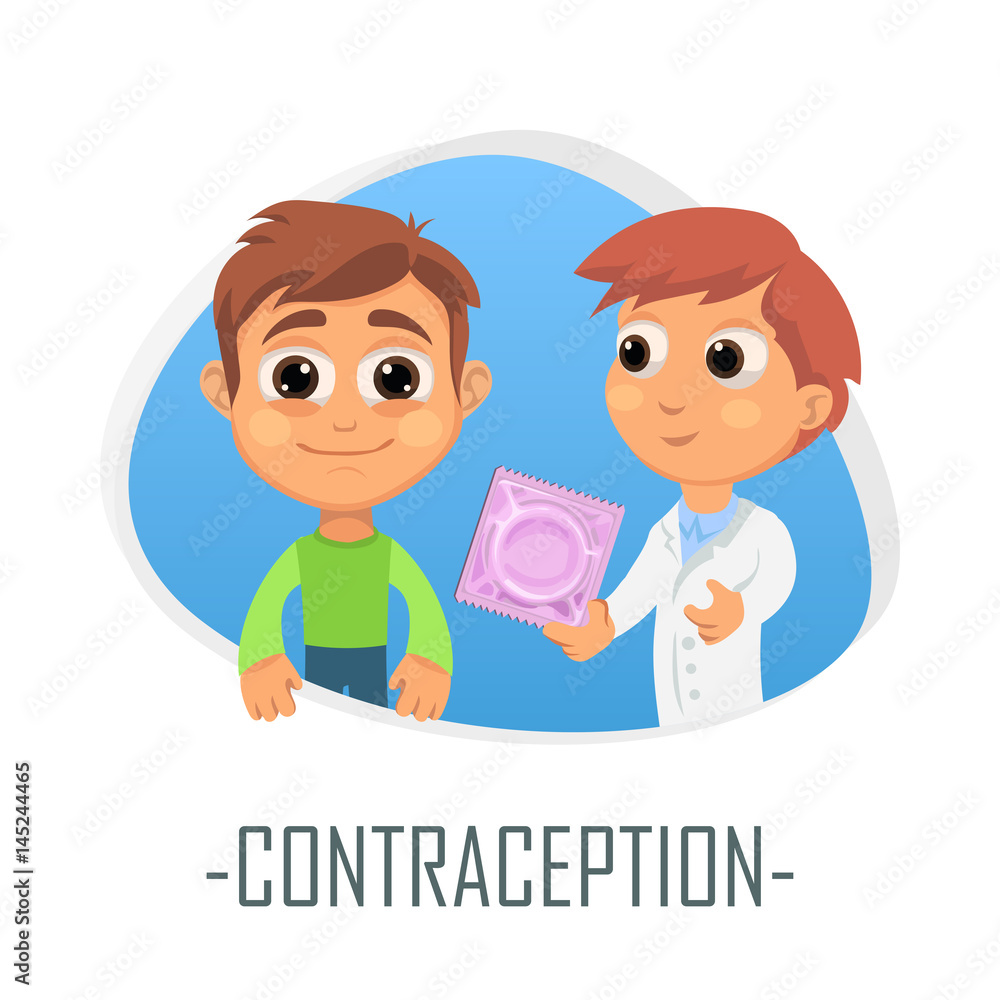 Contraception medical concept. Vector illustration.