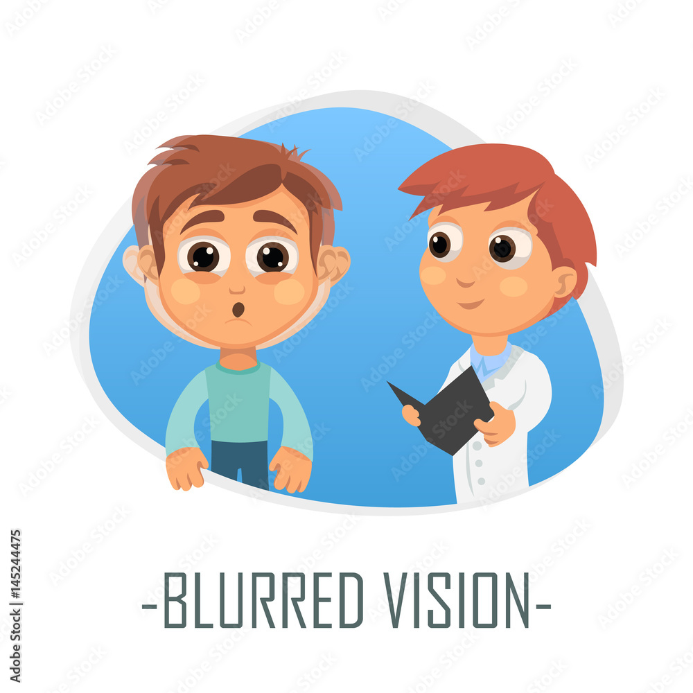 Blurred vision medical concept. Vector illustration. Blurred vision medical concept. Vector illustration.