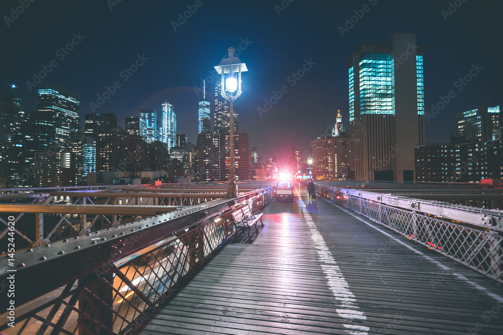 Brooklyn Bridge at Night - New York