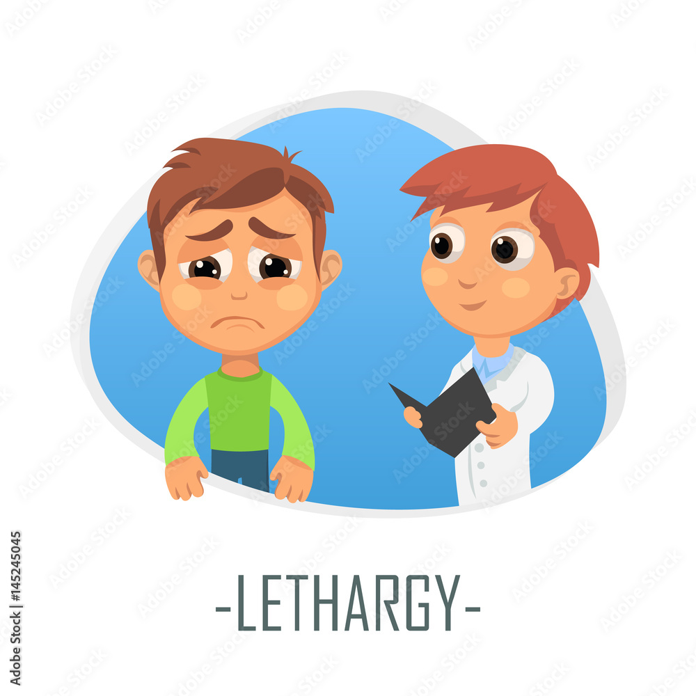 Lethargy medical concept. Vector illustration. Lethargy medical concept. Vector illustration.