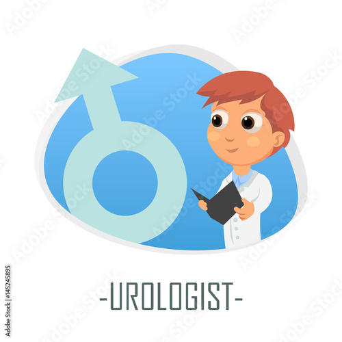 Urologist medical concept. Vector illustration.