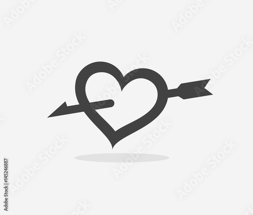 Heart pierced with an arrow