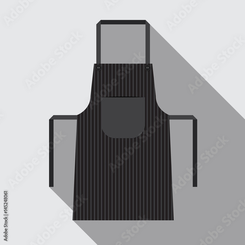 black apron vector flat design.