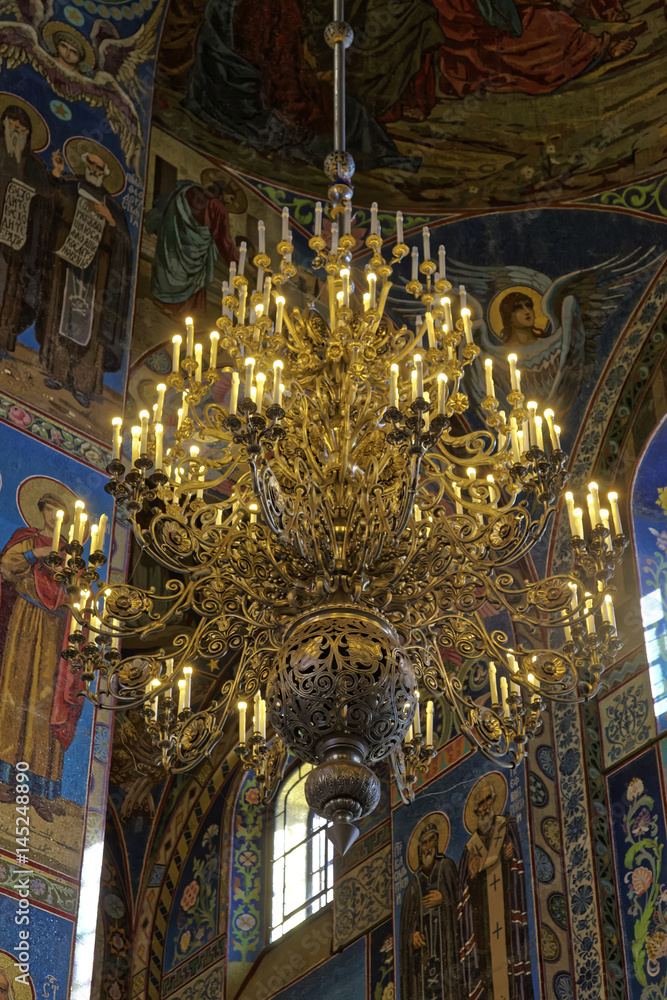 Interior of the Cathedral of the Resurrection of Christ in Saint Petersburg, Russia. Church of the Savior on Blood Interior of the Cathedral of the Resurrection of Christ in Saint Petersburg, Russia. Church of the Savior on Blood