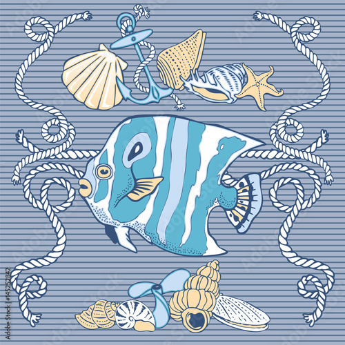 Fish and shells composition