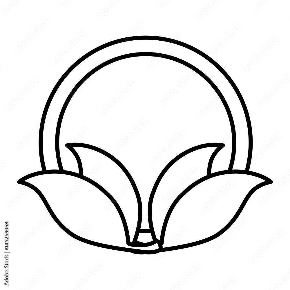 frame with leafs plant decorative icon vector illustration design frame with leafs plant decorative icon vector illustration design