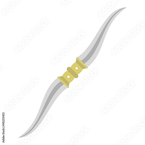 Throwing knife icon isolated