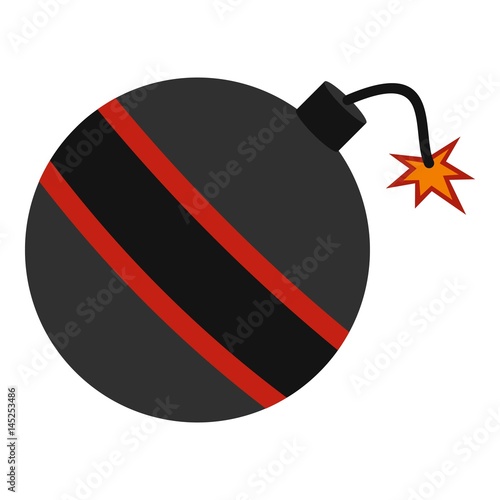 Bomb ready to explode icon isolated