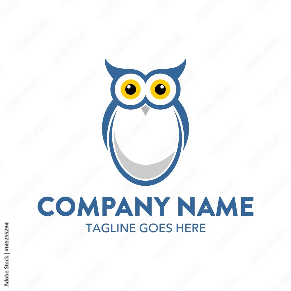 Fototapeta premium Unique And Colorful Owl Logo