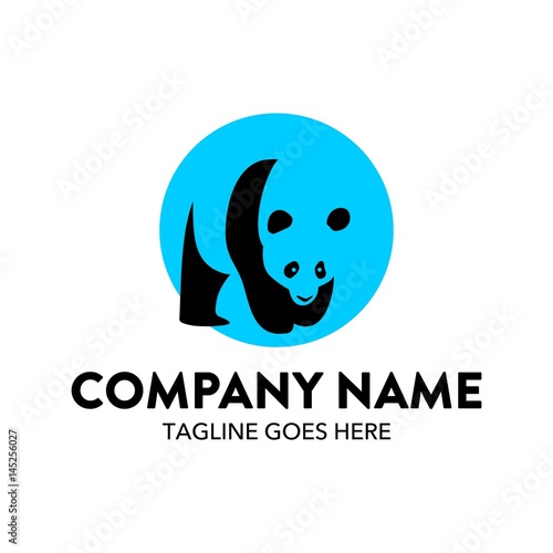 Fototapeta Naklejka Na Ścianę i Meble -  Unique Panda Logo