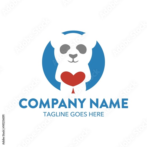 Fototapeta Naklejka Na Ścianę i Meble -  Unique Panda Logo
