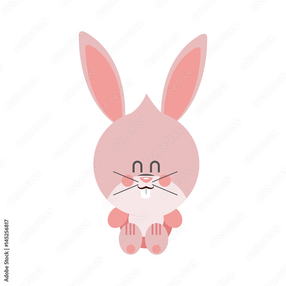 Rabbit cartoon icon. Animal cute adorable and creature theme. Isolated design. Vector illustration Rabbit cartoon icon. Animal cute adorable and creature theme. Isolated design. Vector illustration