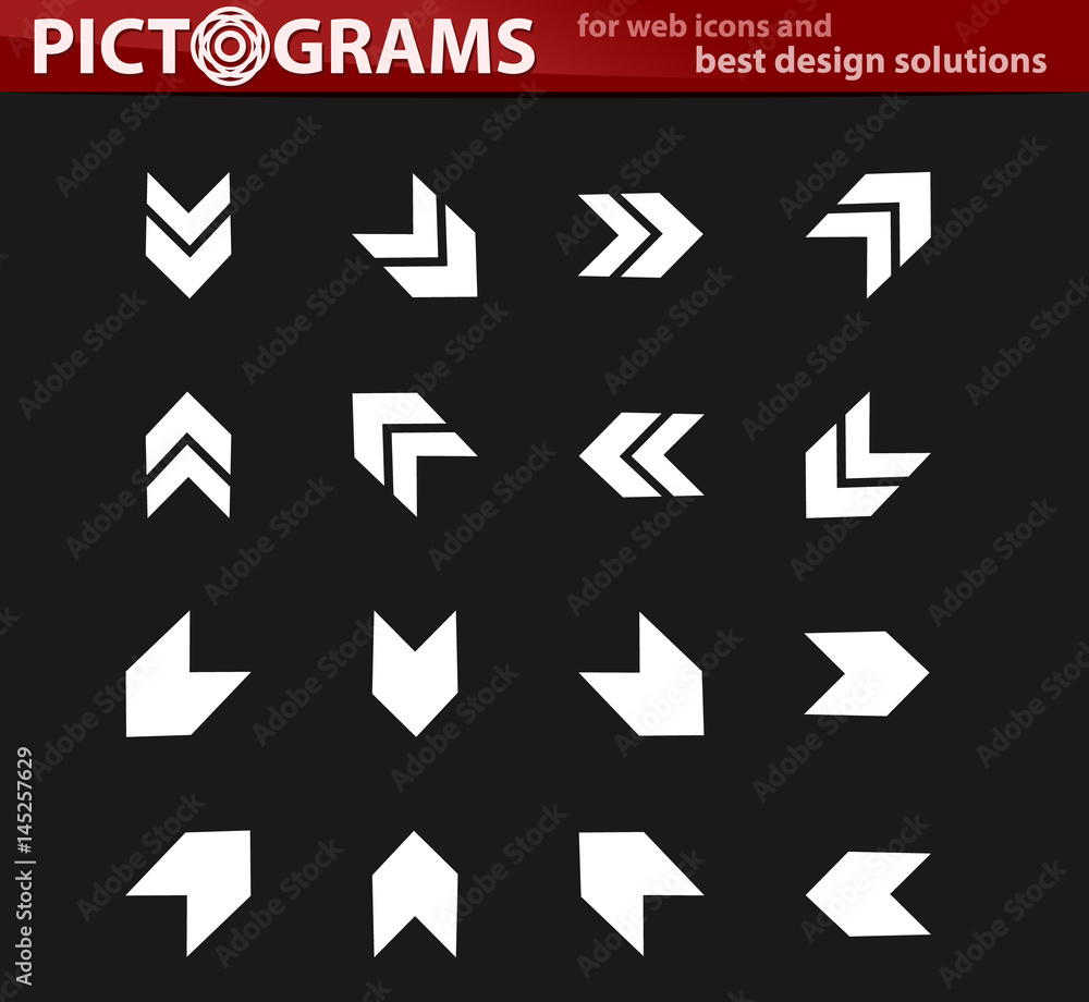 Arrows icons set Arrows icons set