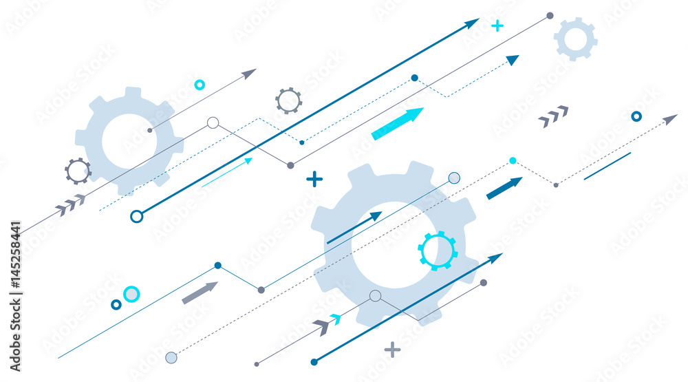 Cogwheels & Arrows Design Cogwheels & Arrows Design