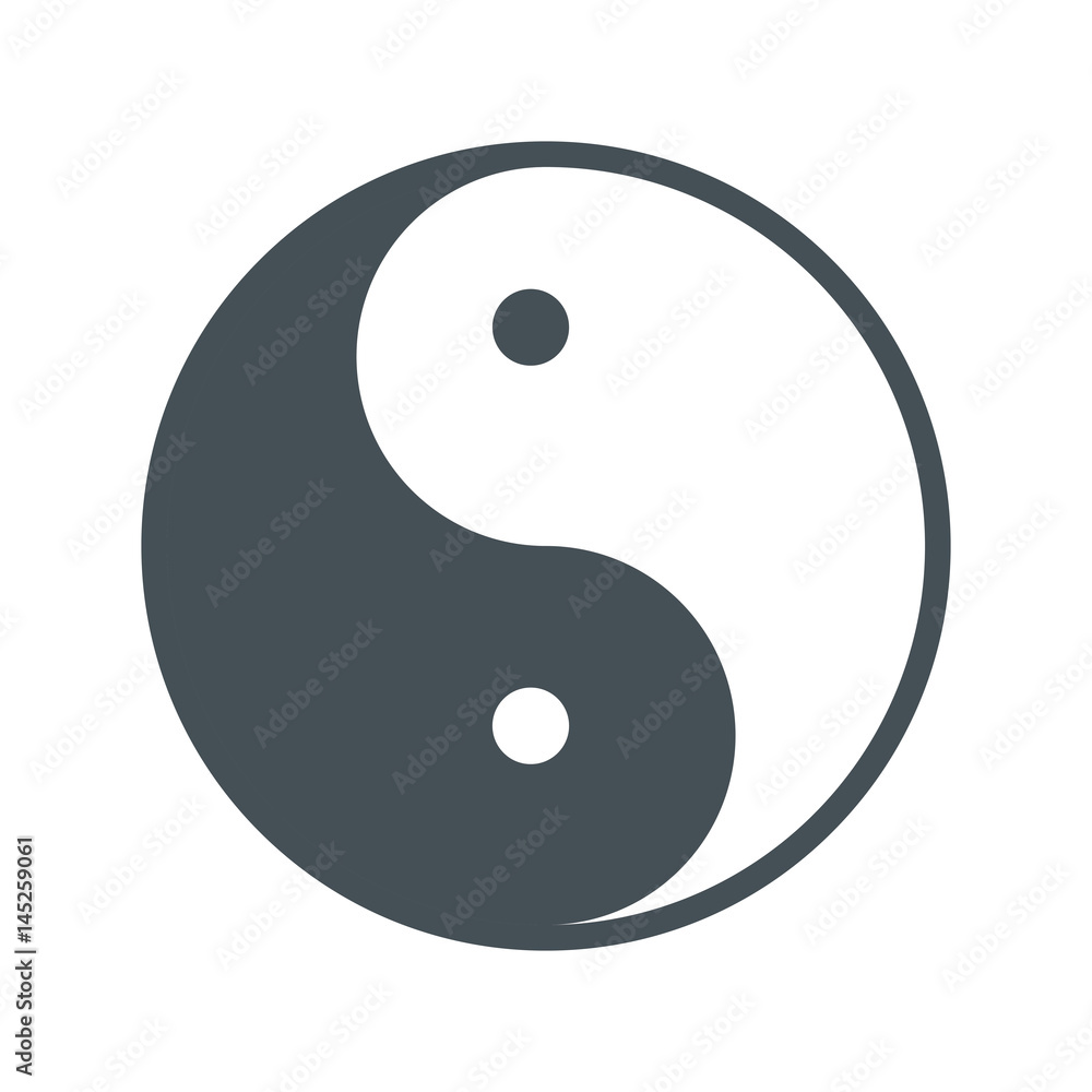 The yin and the yang vector illustration design The yin and the yang vector illustration design