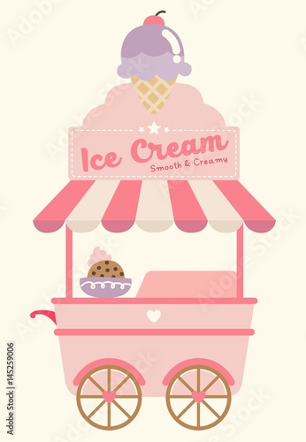Ice Cream Booth Vector
