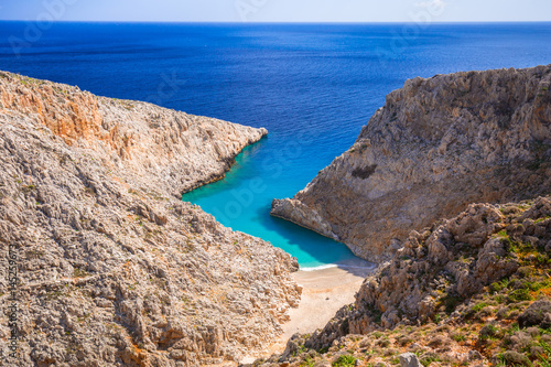 Amazing Seitan limania beach on Crete, Greece