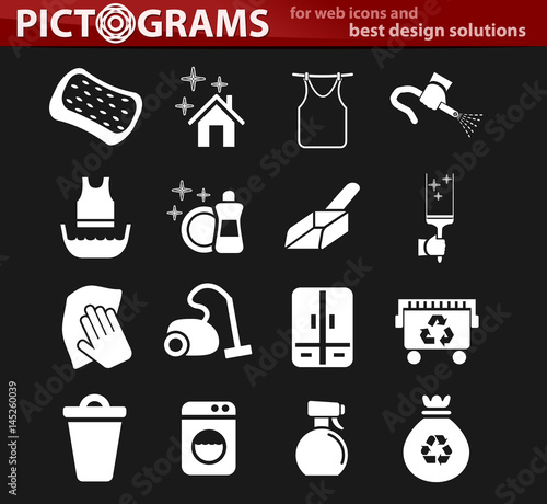 cleaning icon set