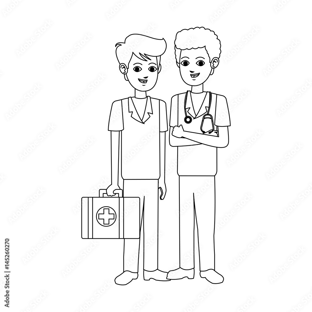 young male medical doctor icon image vector illustration design 