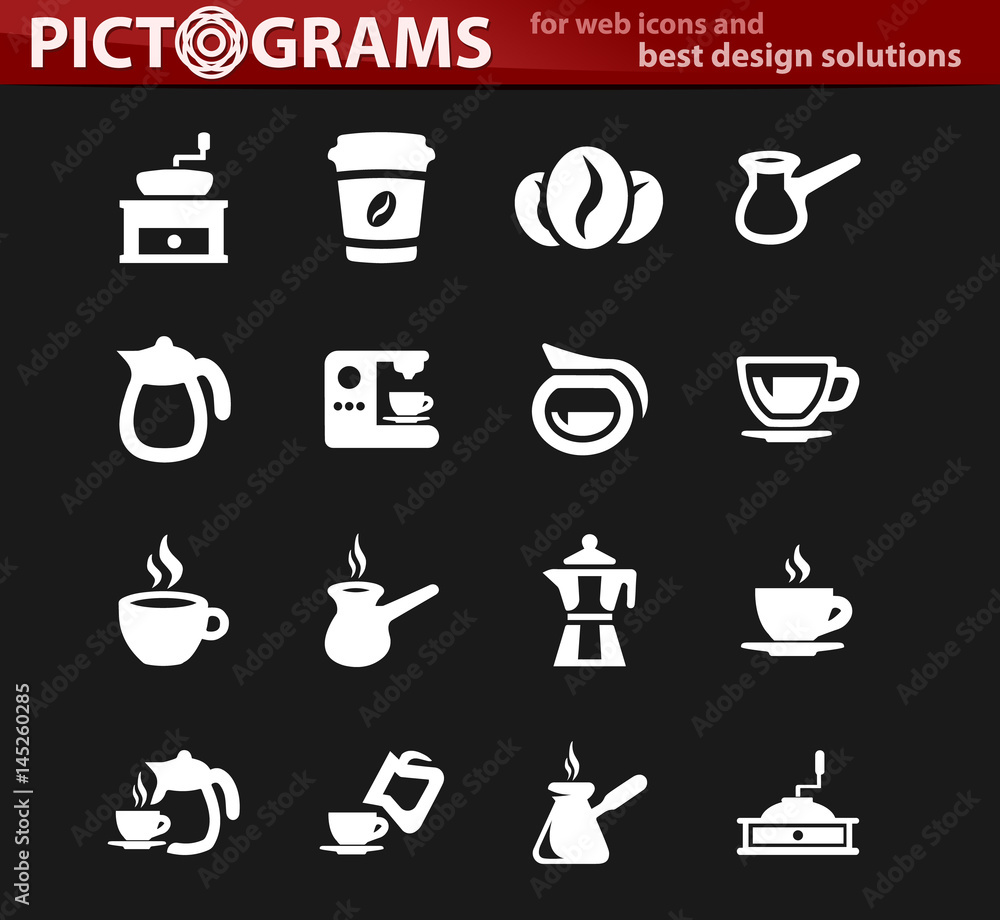 Coffee icons set Coffee icons set