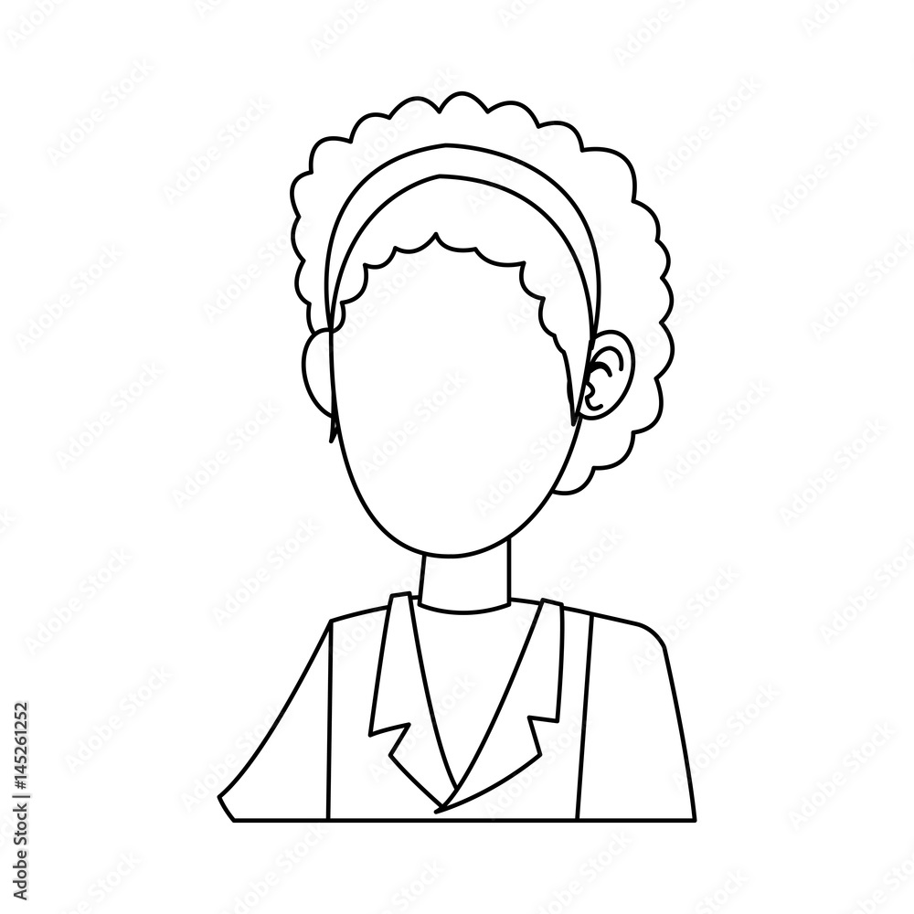 faceless young woman cartoon icon image vector illustration design 