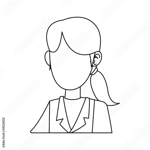 faceless young woman cartoon icon image vector illustration design 