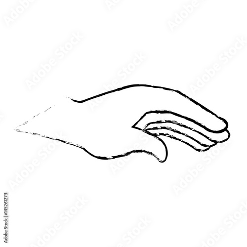 hand human laying icon vector illustration design
