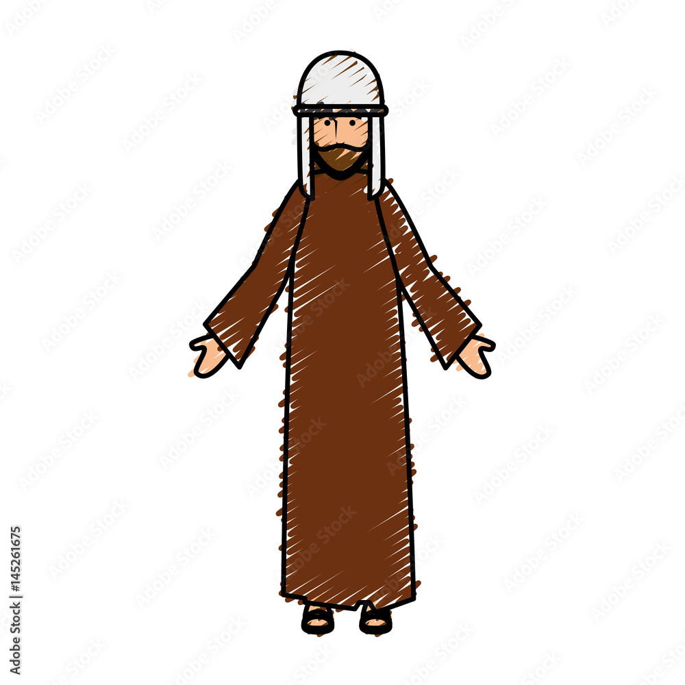 arab character avatar icon vector illustration design