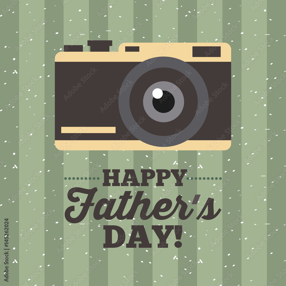 happy father day card with photographic camera icon. colorful design. vector illustration happy father day card with photographic camera icon. colorful design. vector illustration
