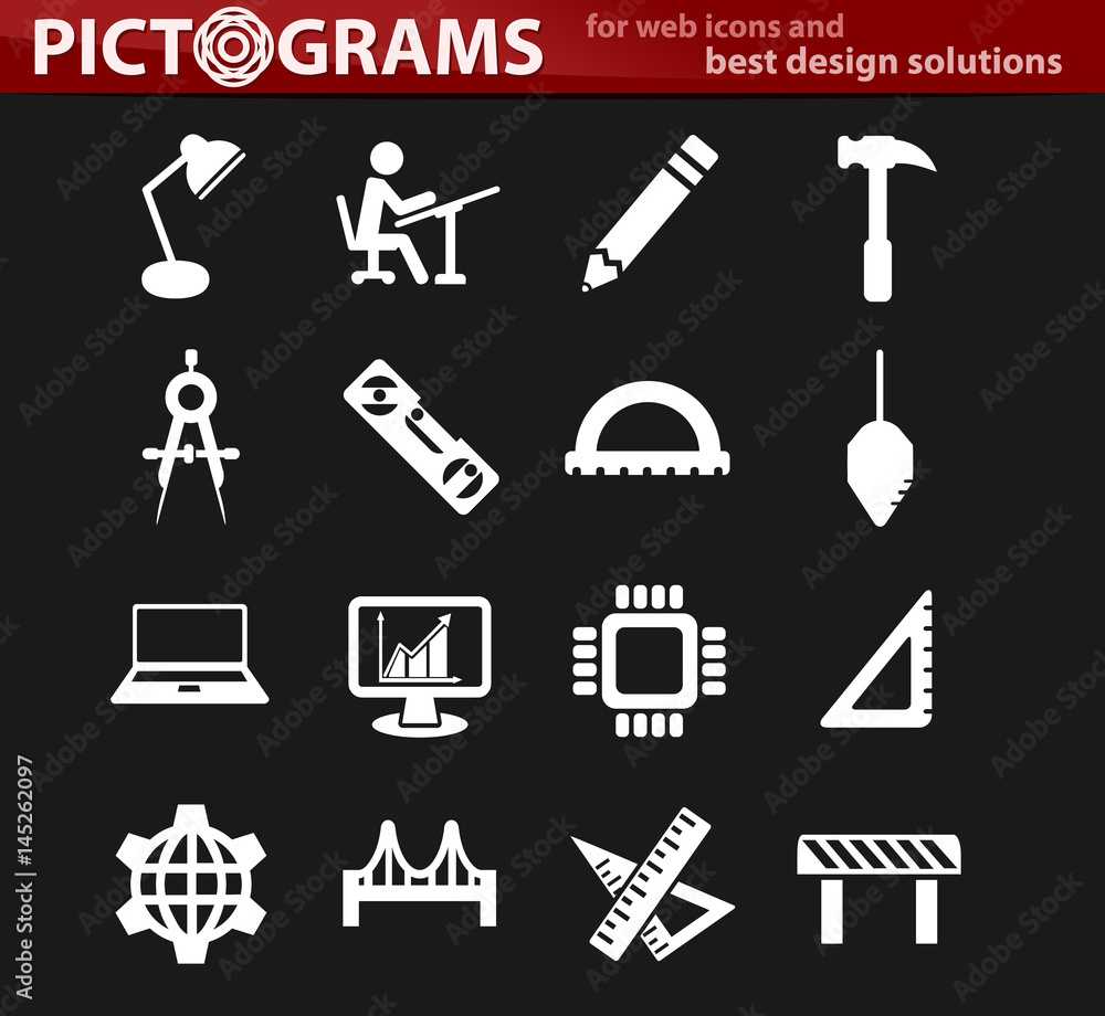 engineering icon set engineering icon set