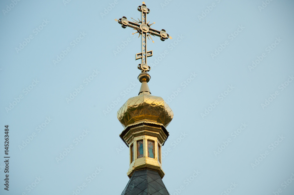Dome of the church on the sky background Dome of the church on the sky background