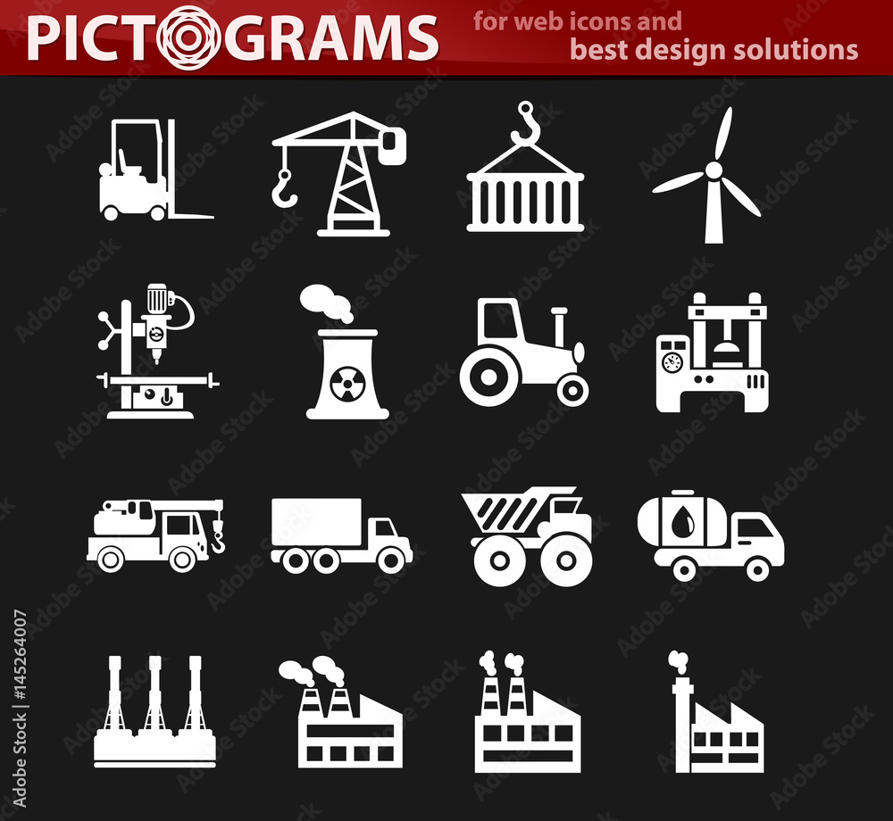 industry icon set industry icon set