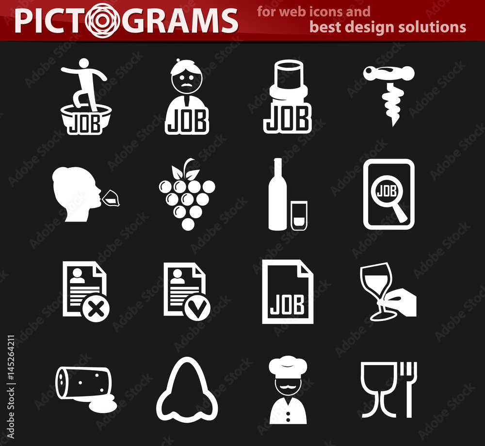 Job search icons set Job search icons set