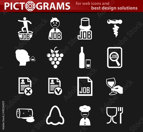 Job search icons set
