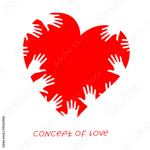 Icon of love. Vector illustration, metaphor of passion.