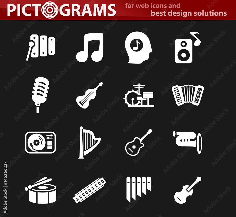 Music icons set Music icons set