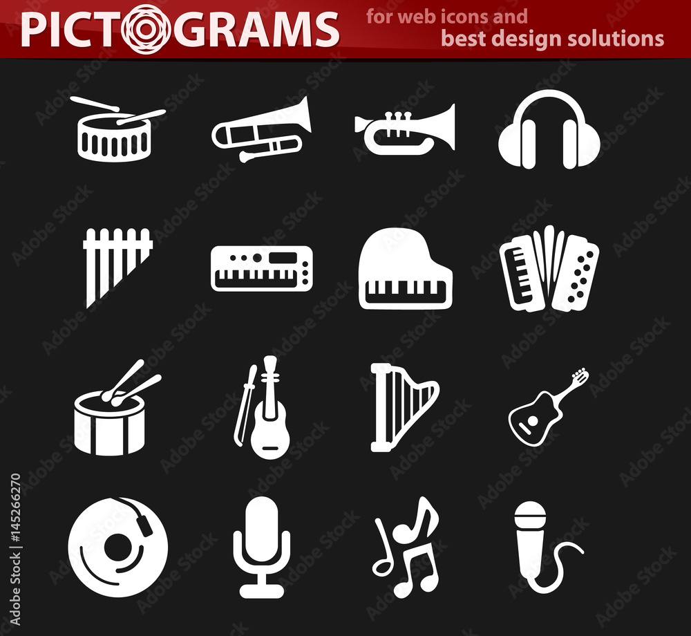 Music icons set Music icons set